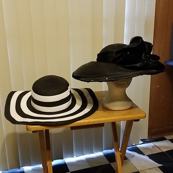 Vintage Accessories - Mr. Hi's Classic Black Hat and Unbranded Black and White Hat